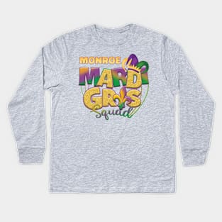 Monroe Mardi Gras Kids Long Sleeve T-Shirt